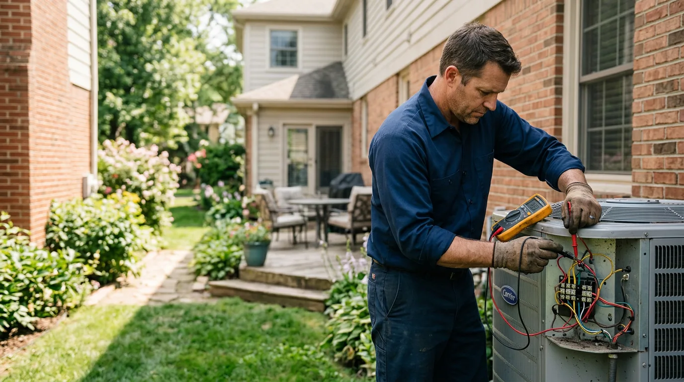 HVAC technician working near Hood River, OR